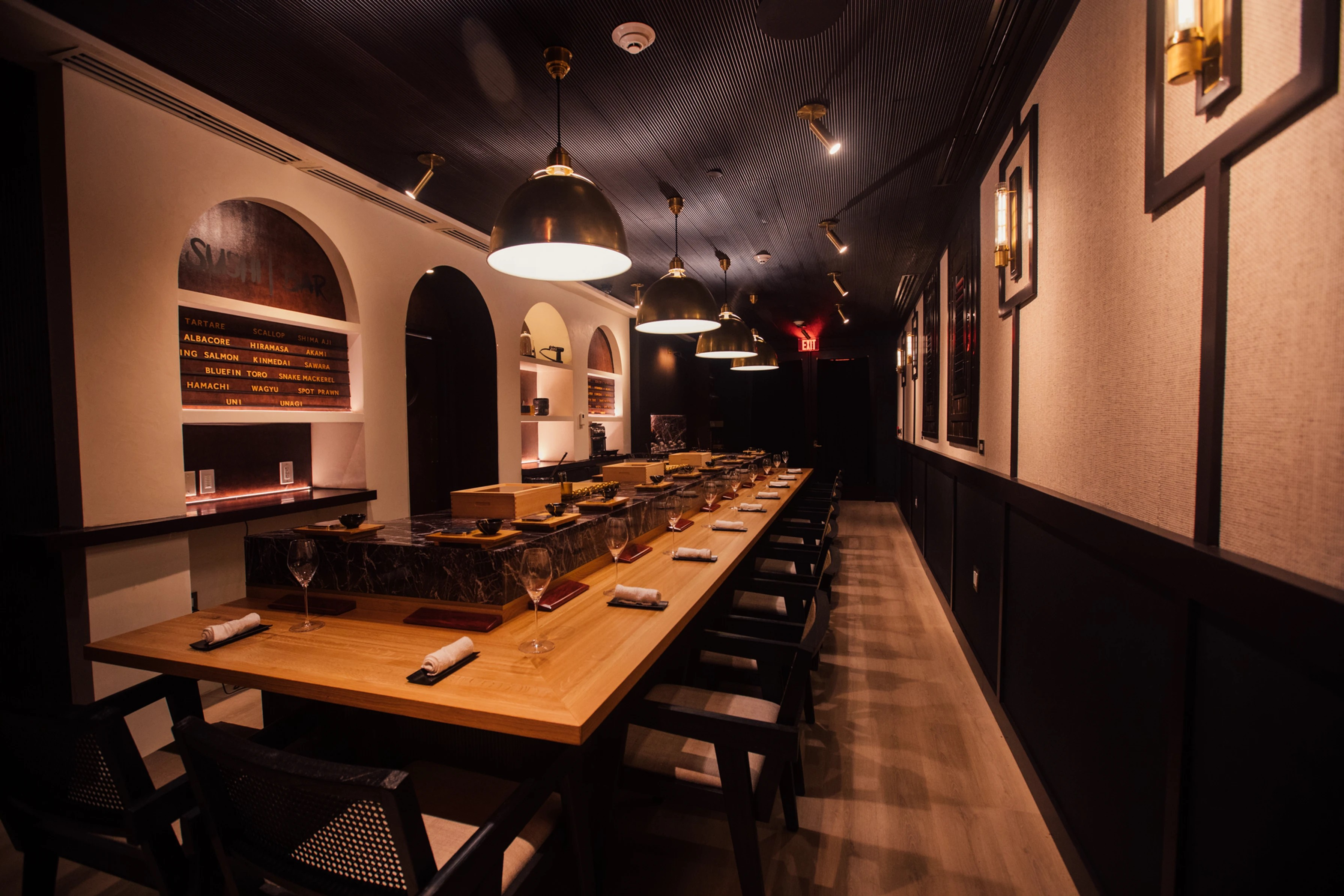 Cobalt Surfaces Commercial LVT Petrous Drizzle Installed in a Sushi Restaurant